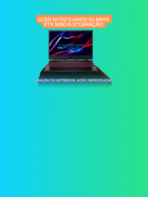 Acer Nitro 5 An515-58-58w3 RTX 3050 I5 12ªgeração