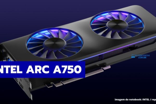 Intel ARC A750: Placa de vídeo Intel ARC de 8 GB Ray Tracing Frequência gráfica de clock pode ser de até 2050 MHz. 28 Unidades de ray tracing