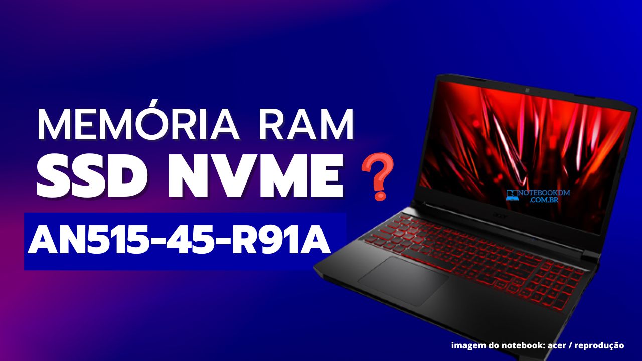 Memória para Acer Notebook Gamer Nitro 5 AN515-45-R91A