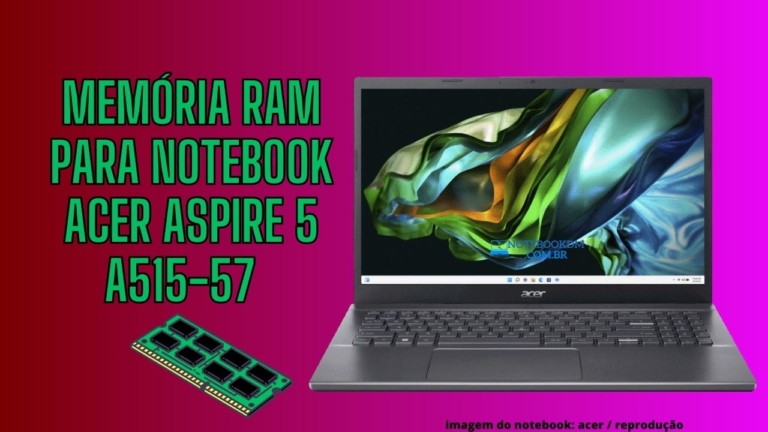 Memória RAM DDR4 3200MHz para notebook Acer Aspire 5 A515-57