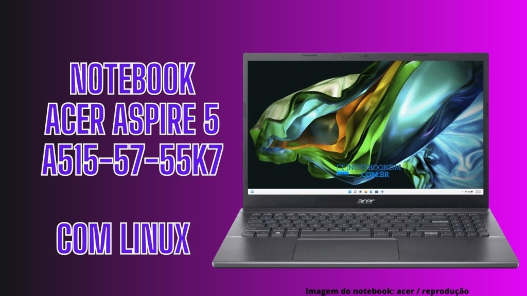 Notebook Acer aspire 5 A515-57-58W1 i5– 12450H | Tela Full HD | SSD 256 GB | 8 GB RAM + Linux Gutta 1 notebook acer aspire 5 A515-57-53Z5 i5– 12450H | Tela Full HD | SSD 256 GB | 8 GB RAM Expansível até 32 GB DDR4 LINUX GUTTA