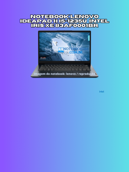 Notebook Lenovo IdeaPad 1i i5-1235U Intel Iris Xe 83AF0001BR