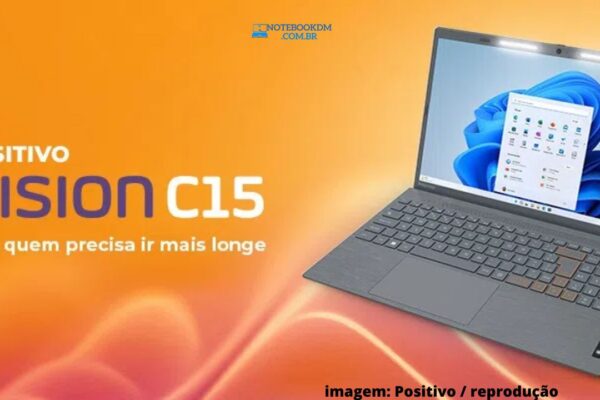 Notebook Positivo Vision C 15 Lumina Bar com Celeron N4020 2 ANOS DE GARANTIA 4GB 128GB eMMC, Tela 15 polegadas HD Antirreflexo, Windows 11