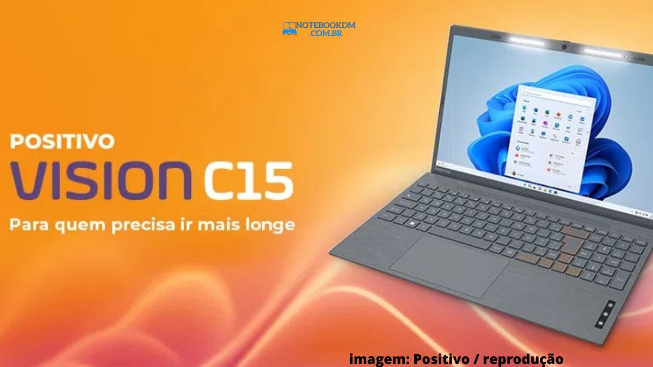 Notebook Positivo Vision C 15 Lumina Bar com Celeron N4020 2 ANOS DE GARANTIA 4GB 128GB eMMC, Tela 15 polegadas HD Antirreflexo, Windows 11