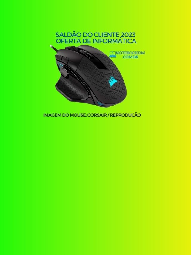 Saldão do Cliente 2023 - Oferta de Informática Mouse Gamer Corsair Nightsword RGB 8 Botões 18000 DPI Preto - CH-9306011-NA