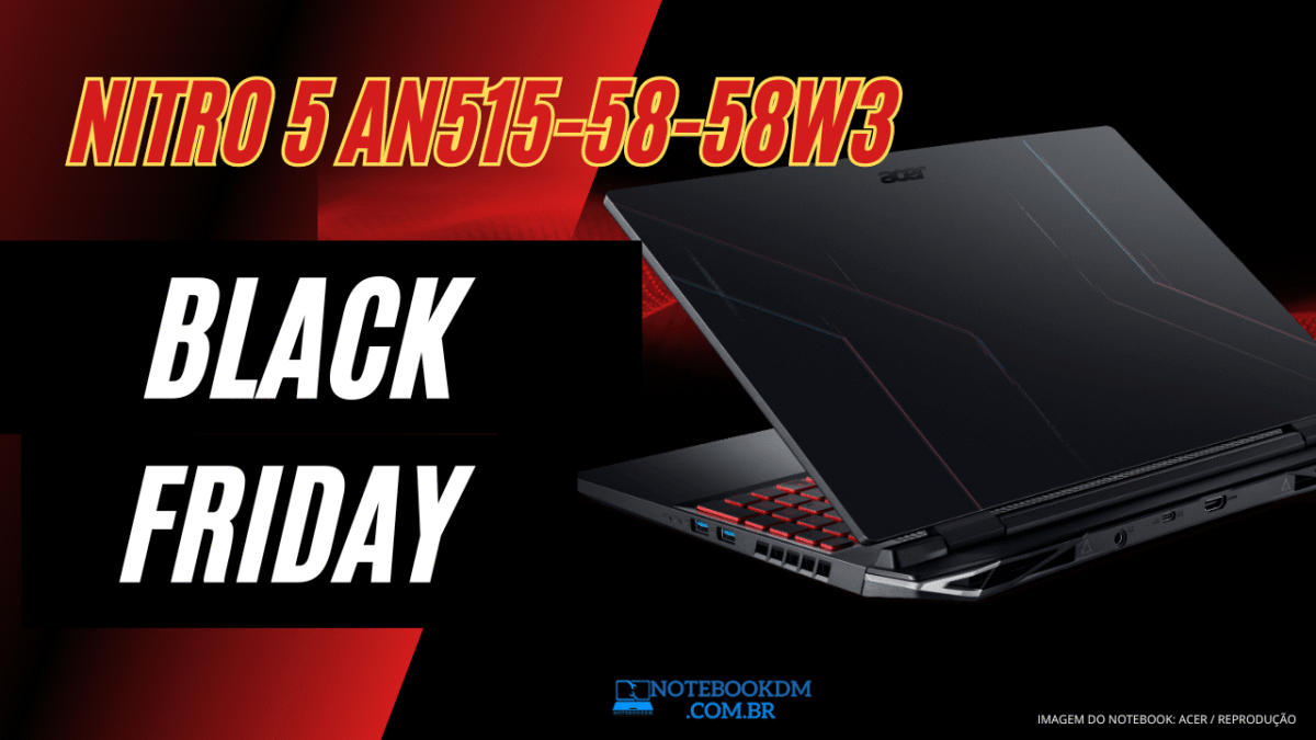 Notebook Nitro 5 AN515-58-58W3 na BLACK FRIDAY 2023