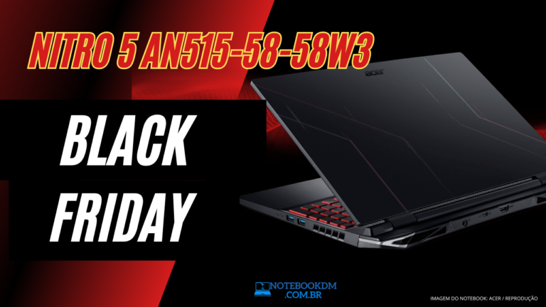 Notebook Nitro 5 AN515-58-58W3 na BLACK FRIDAY 2023