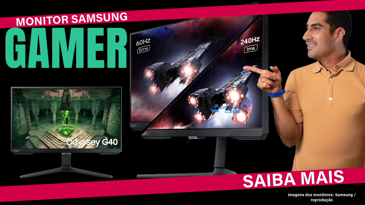 Monitor para jogos de 240hz - SAMSUNG GAMER ODYSSEY G40