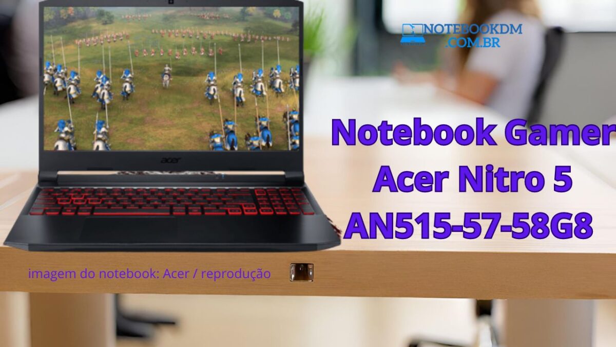 Notebook Gamer Acer Nitro 5 AN515-57-58G8 Tela 144Hz RTX 3050 4GB