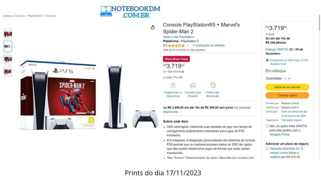 Console PlayStation 5 + Marvel's Spider-Man 2​