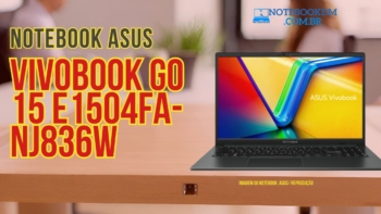 Notebook ASUS VivoBook Go 15 E1504FA-NJ836W: Modelo com AMD Ryzen 5 7520U e Radeon 610M + Tela Full HD IPS​