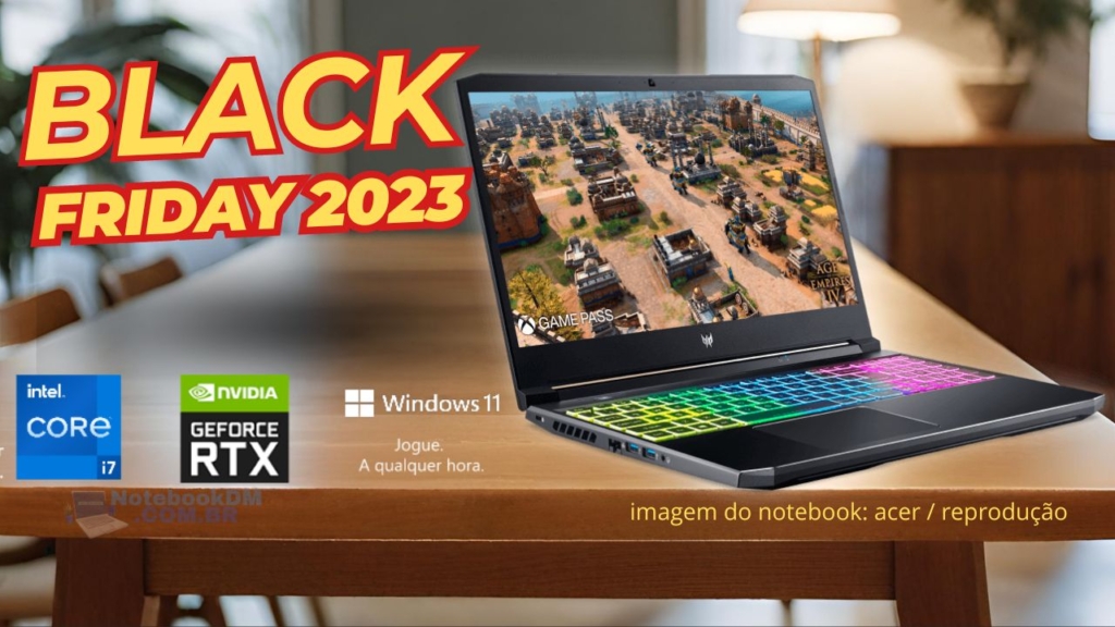 Notebook Gamer Predator Helios 300 na Black Friday 2023 ! Nvidia GeForce RTX 3070 com 8GB | Intel Core i7-11800H | Tela 15.6” IPS de 144Hz Full HD
