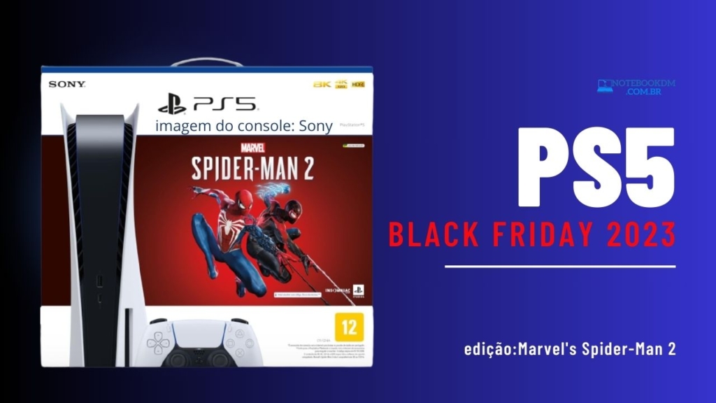 Playstation 5 na Black Friday 2023 - Edição Marvel's Spider-Man 2 1 Playstation 5 na Black Friday 2023 - Edição Marvel's Spider-Man 2