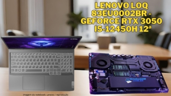 Lenovo LOQ 83EU0002BR - GeForce RTX 3050 i5-12450H 12ª