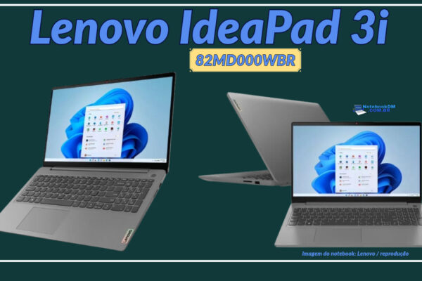 Lenovo IdeaPad 3i 82MD000WBR 8 GB | SSD 512 GB - FULL HD (1920x1080) - processador Intel Core i5 1135G7 - Expansível até 24GB