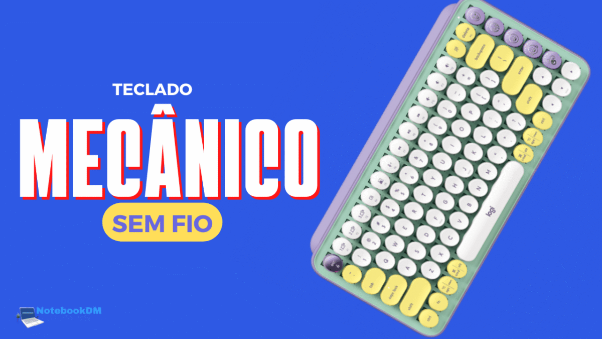 Teclado Mecânico Sem Fio Logitech POP Keys: Instalação através de USB ou Bluetooth, possui oito teclas emoji e lembra a uma maquina de escrever retro ​