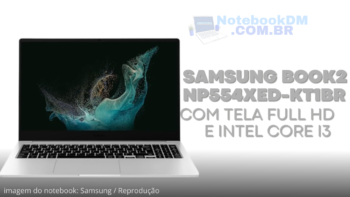 Notebook Samsung Book2 NP554XED-KT1BR i3 12ª Geração 15.6" FHD
