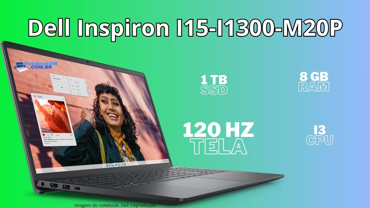 Dell Inspiron I15-I1300-M20P Full HD Intel Core i3 13ª SSD 1TB
