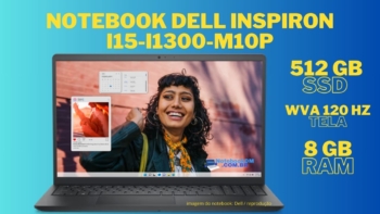 Notebook Dell Inspiron I15-I1300-M10P Tela Full HD WVA i3 13ª 512GB
