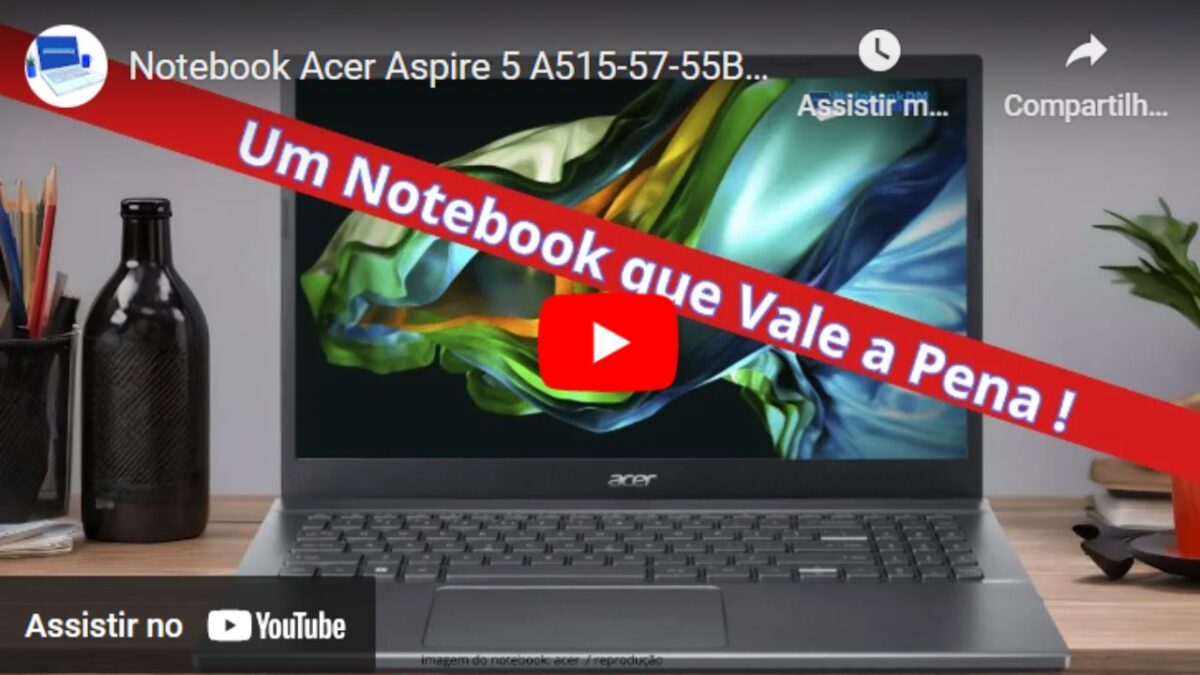 Vídeo Notebook Acer Aspire 5 A515-57-55B8 Thunderbolt 4 + i5–12450H