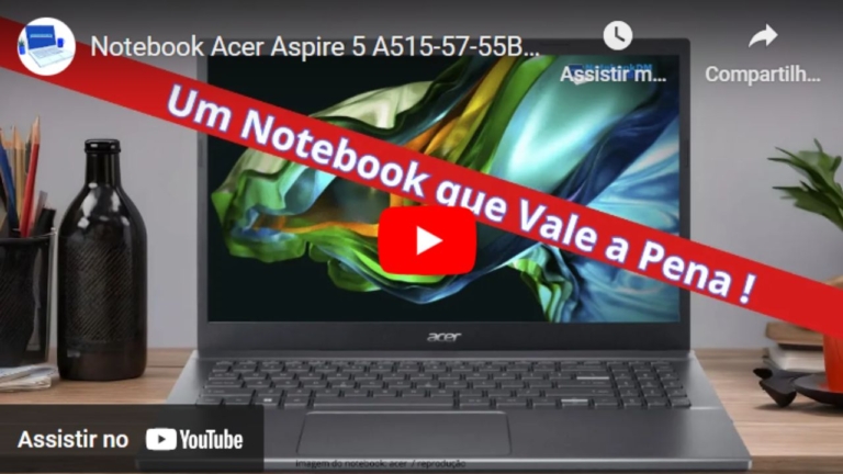 Vídeo Notebook Acer Aspire 5 A515-57-55B8 Thunderbolt 4 + i5–12450H