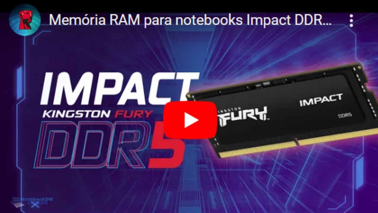 Memória RAM para notebooks DDR5 Kingston FURY Impact Black