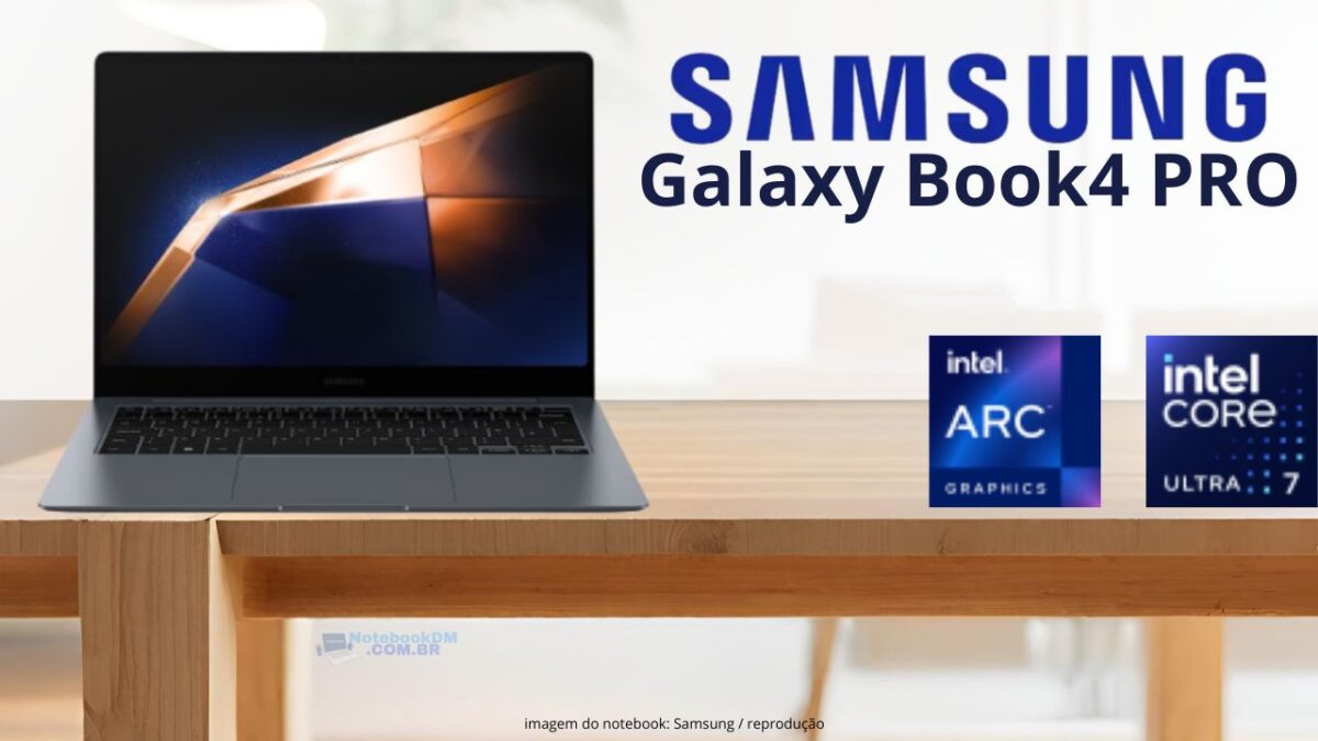 Notebook Galaxy Book4 Pro Intel Core Ultra 7 + Intel Arc