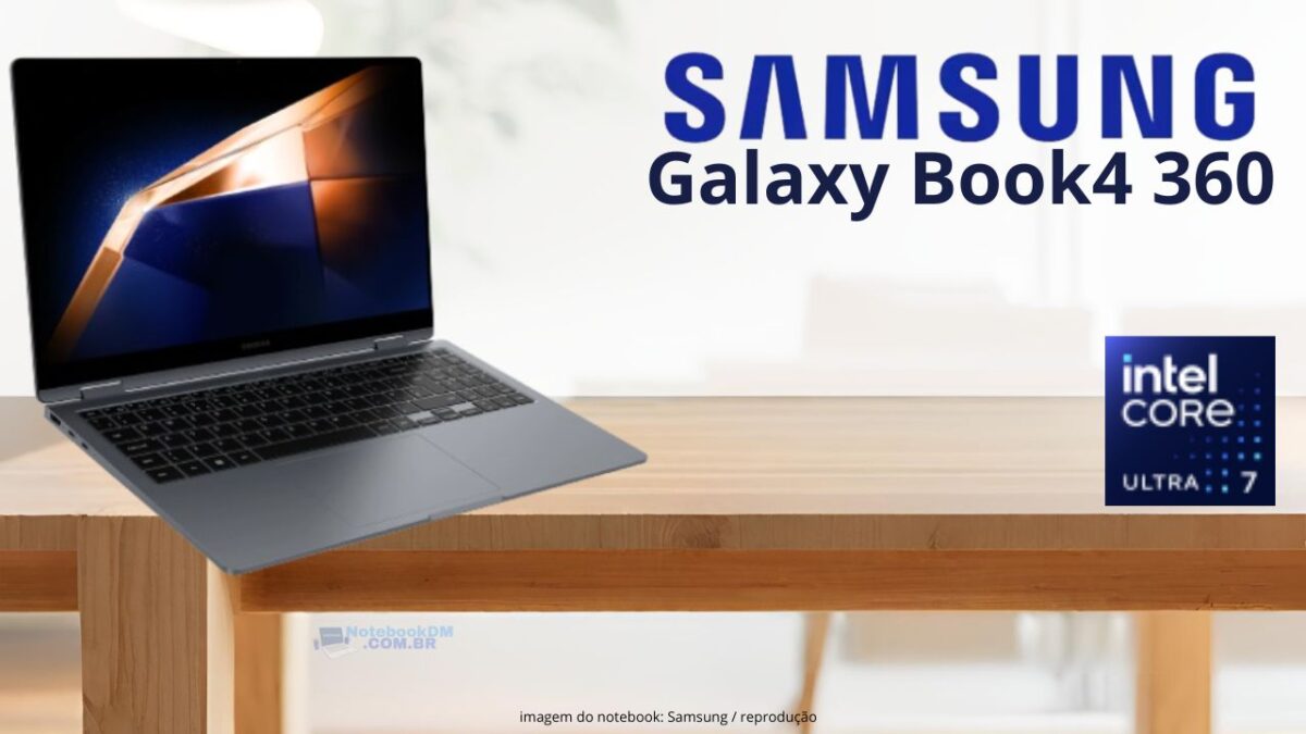 Notebook Galaxy book4 360 Intel Core 7 150U Intel Graphics