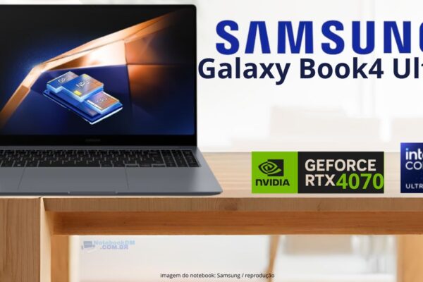 Notebook Samsung Galaxy Book4 Ultra RTX4070 Intel Core Ultra 9 