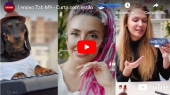 Tablet Lenovo Tab M9 Câmera de 8MP e 2MP