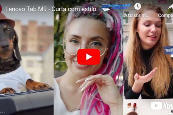 Tablet Lenovo Tab M9 Câmera de 8MP e 2MP
