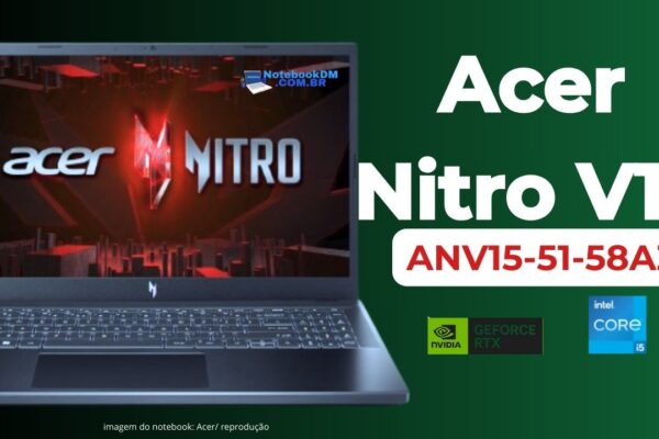Acer Nitro V15 ANV15-51-58AZ com Intel Core i5-13420H e NVIDIA RTX 3050