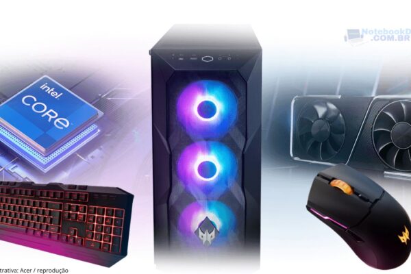 PC gamer Acer RTX3060 12 GB Predator Orion 5000 PO5-620-BR12 - Placa mãe: Intel® B560 Predator com RGB - Intel Core i5-11400