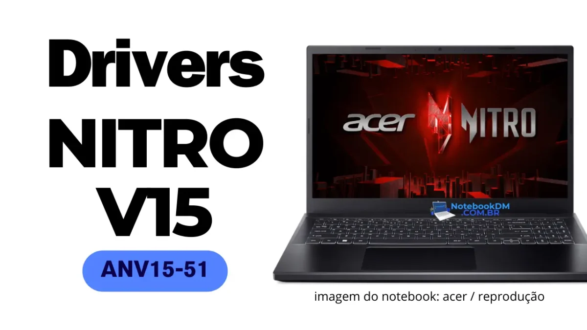 Drivers do Acer Nitro V15 ANV15-51 para download — Windows 11, NVIDIA e BIOS