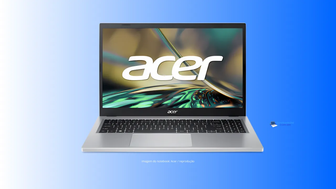 Notebook Acer Aspire 3 A315-510P-320B: Um notebook intermediário para estudar em 2025 ou trabalhar com aplicativos de escritório.