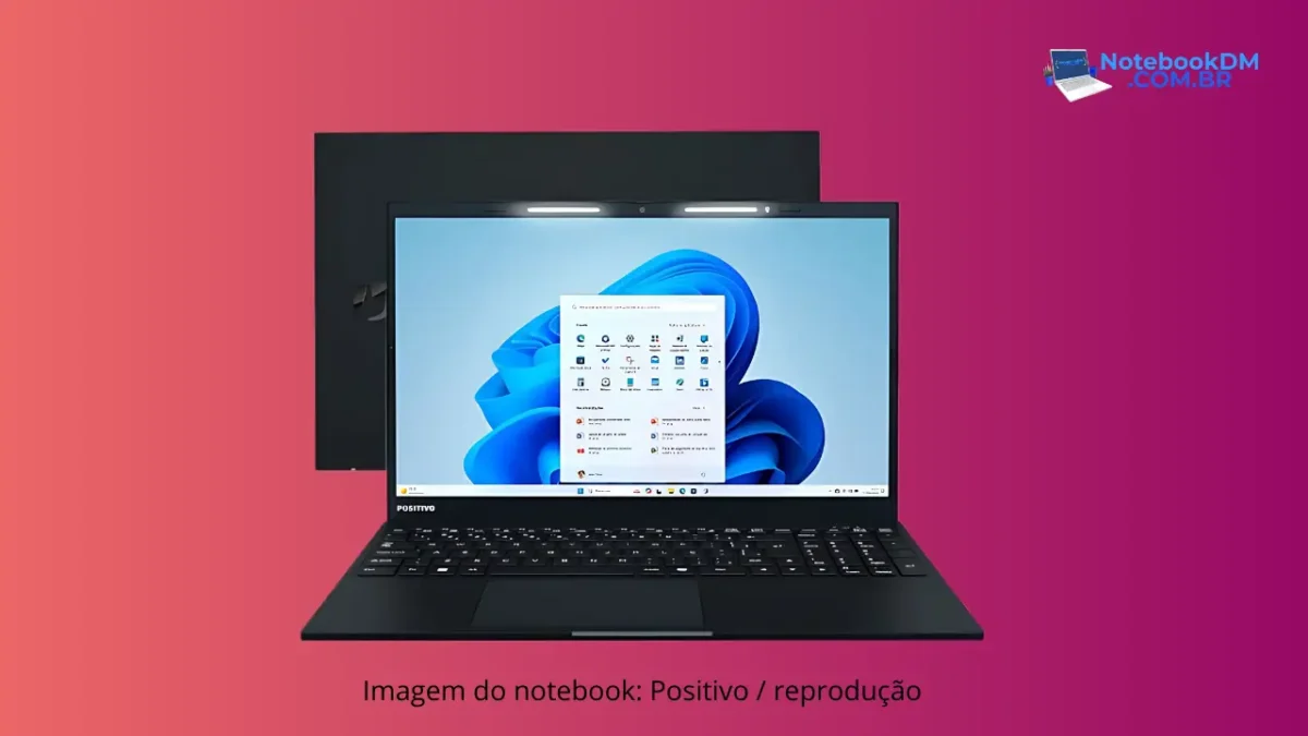 Notebook Positivo Vision R15 R58256A-15 com Ryzen 5 e Tela IPS de 15.6" Full HD