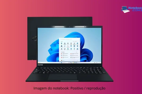 Notebook Positivo Vision R15 R58256A-15 com Ryzen 5 e Tela IPS de 15.6" Full HD