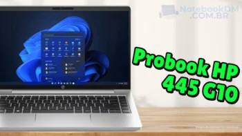 Notebook HP ProBook 445 G10 89T56LA: Modelo com AMD Ryzen 7 7730U e Memória RAM de 16GB