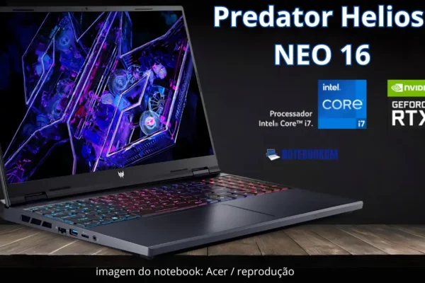 Notebook Acer Gamer Predator Helios NEO 16 phn16-72-74vx com I7-14700hx
