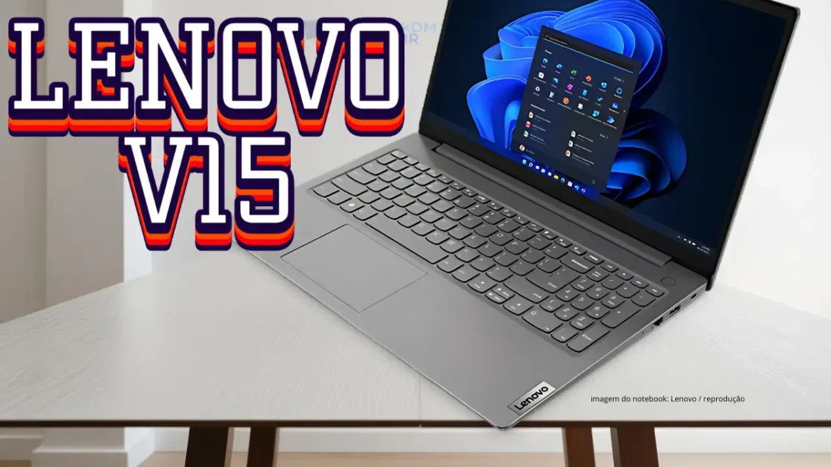 Notebook Lenovo V15 82UM0006BR - Tela Full HD + Intel Iris Xe