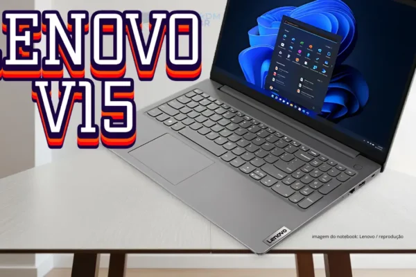 Notebook Lenovo V15 82UM0006BR - Tela Full HD + Intel Iris Xe