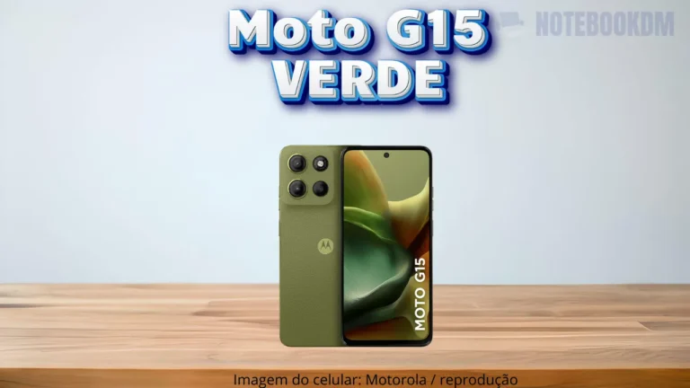 Motorola Moto g15 verde com 256GB e Bateria de 5200 mAh