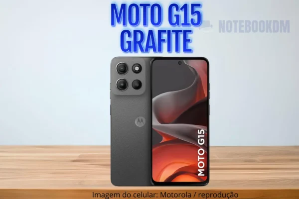 Smartphone Motorola Moto G15 Grafite COM 256GB E 12GB RAM Boost