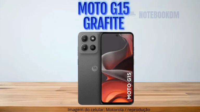 Smartphone Motorola Moto G15 Grafite COM 256GB E 12GB RAM Boost