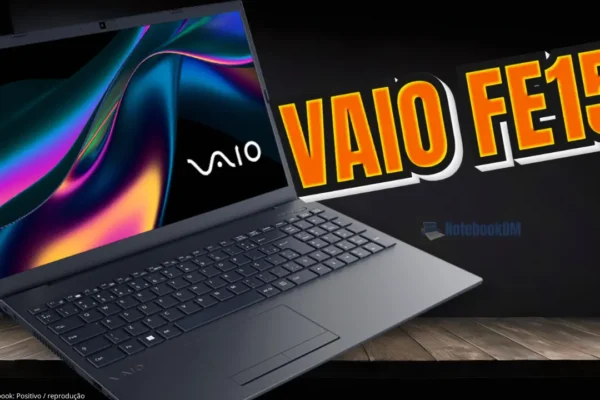 Notebook VAIO FE15 VJFE59F11X-B1011H com Ryzen 7 e Tela FULL HD