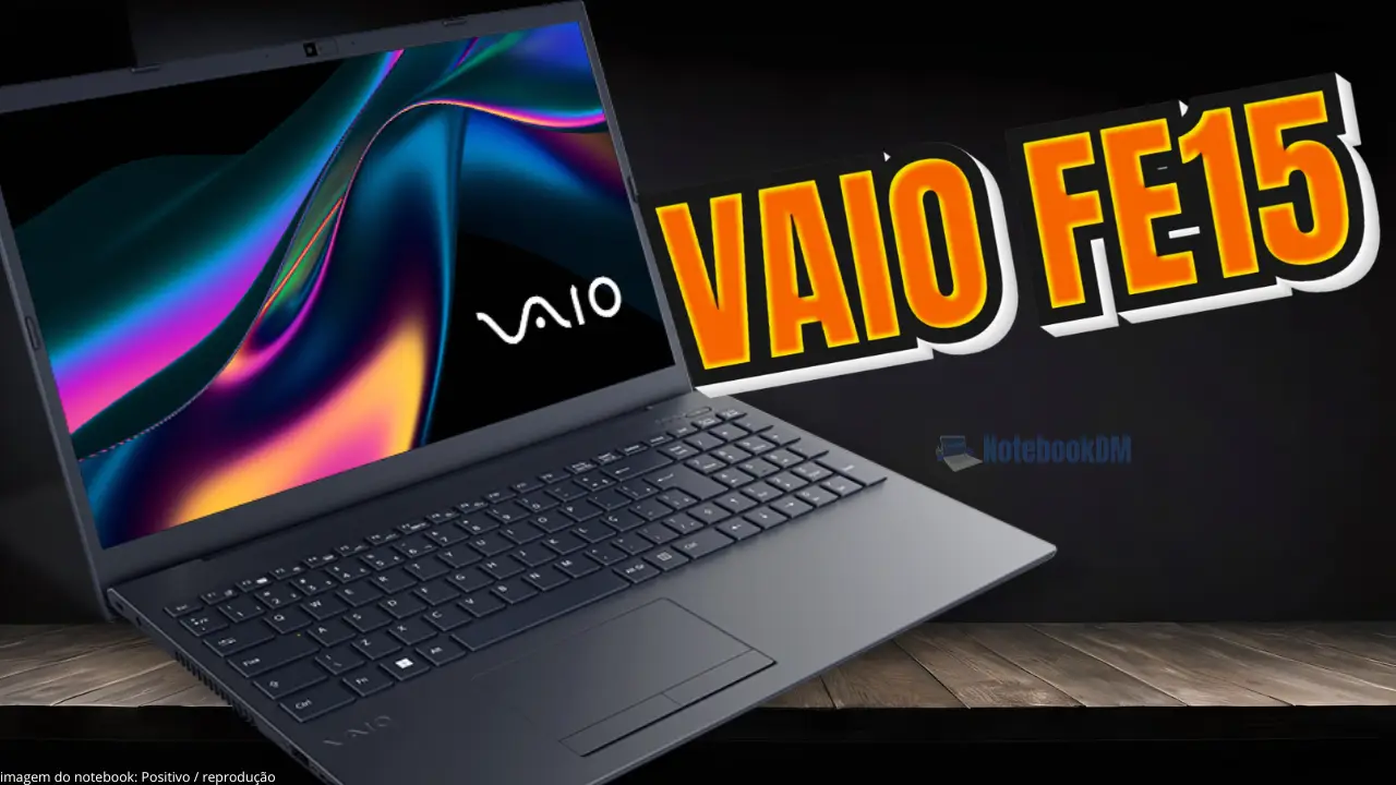 Notebook VAIO FE15 VJFE59F11X-B1011H com Ryzen 7 e Tela FULL HD