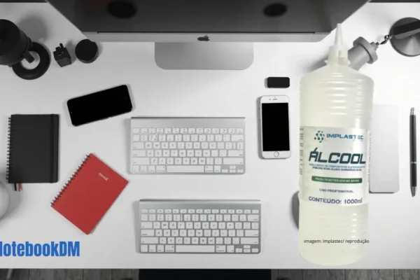 O álcool isopropílico é um líquido incolor, que é perfeito para limpeza de componentes eletrônicos