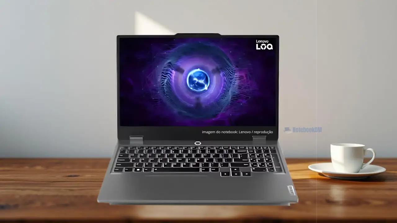 Notebook Lenovo LOQ 15IRX9 83KH0001BR com RTX 3050 e  i5-13450HX