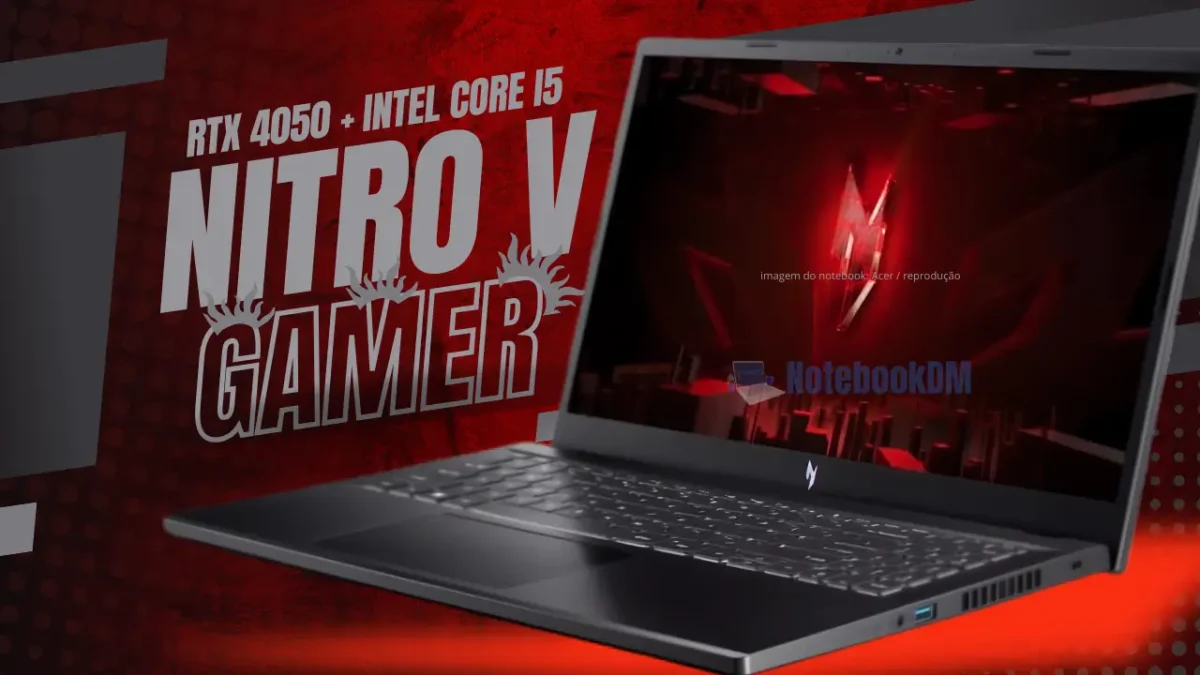 Acer Nitro V15 ANV15-51-51UZ: Notebook Gamer com Intel Core i5 | RTX 4050 | SSD 512GB