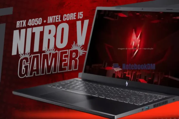 Acer Nitro V15 ANV15-51-51UZ: Notebook Gamer com Intel Core i5 | RTX 4050 | SSD 512GB